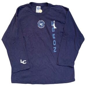 New Agenda Luther College Norse Basketball Long Sleeve T-Shirt Navy Blue Large‎